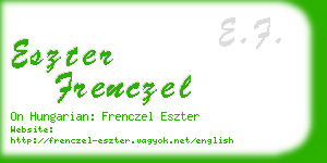 eszter frenczel business card